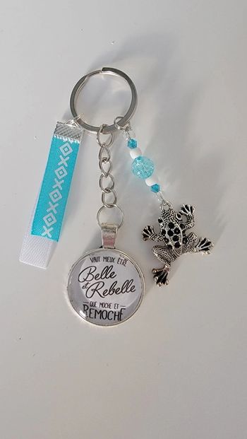Cadeau humour, porte clé message bijoux de sac