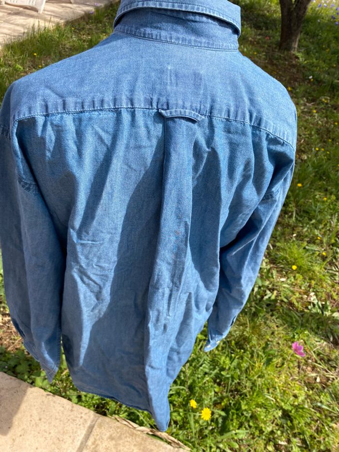 Chemise en jean Chambray Bleu Lacoste 39 - photo numéro 15