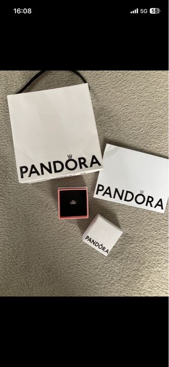 Bague pandora tiare perlée royale argent - taille 50