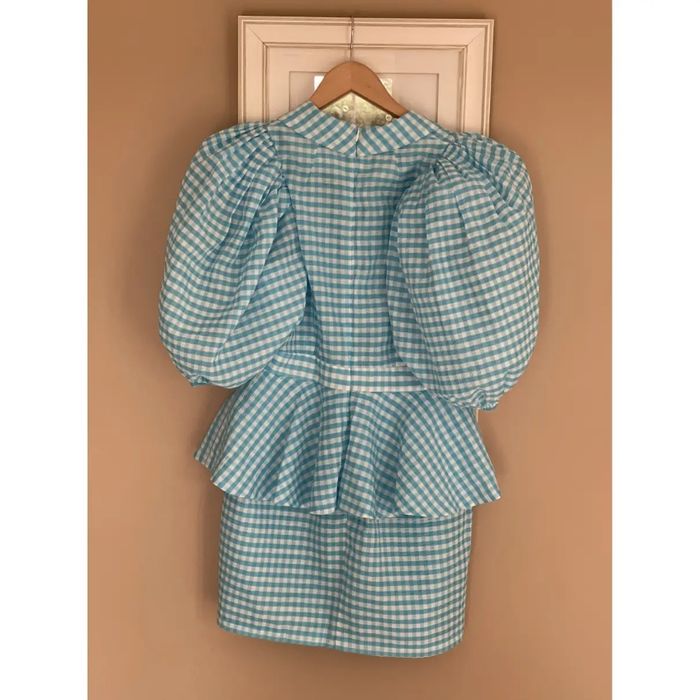 Robe bouffante robe bleu vichy taille 36 - photo numéro 2