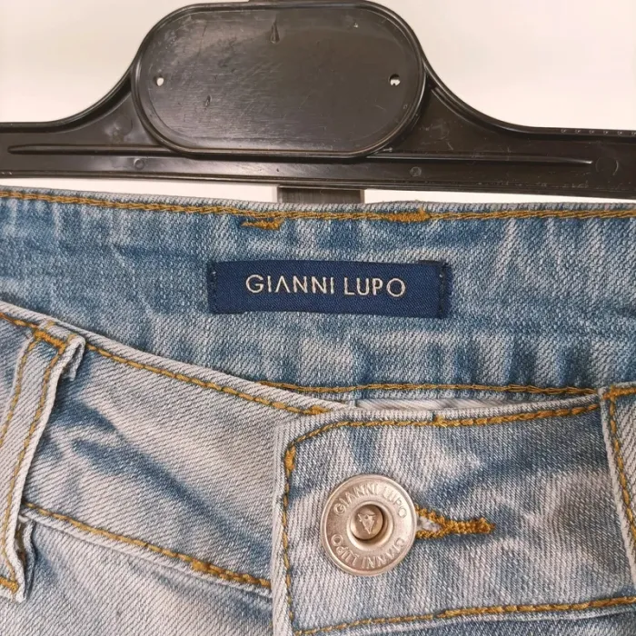 Short en jean clair Gianni Lupo - Taille 42 (XL) - A298 - photo numéro 6