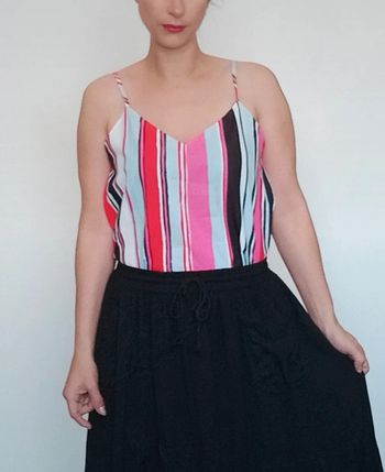 Blouse été colorée arlequin taille 40