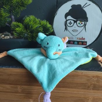 Doudou U Tout Petit Super U Éléphant Bleu Vert Orange Violet  #geektradedoudou
