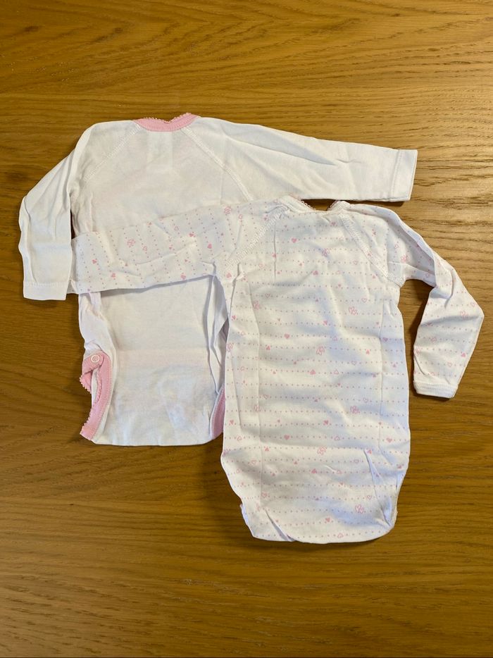 Absorba Lot de 2 Bodies blancs et roses Taille 3 mois - photo numéro 5