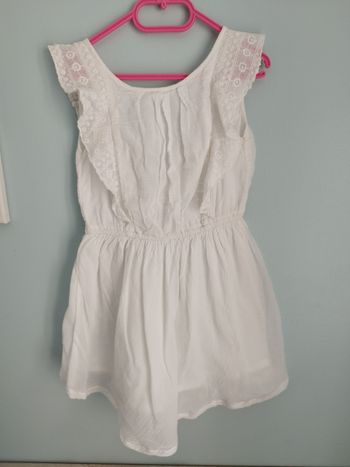 Robe de cérémonie blanche brodée 6 ans