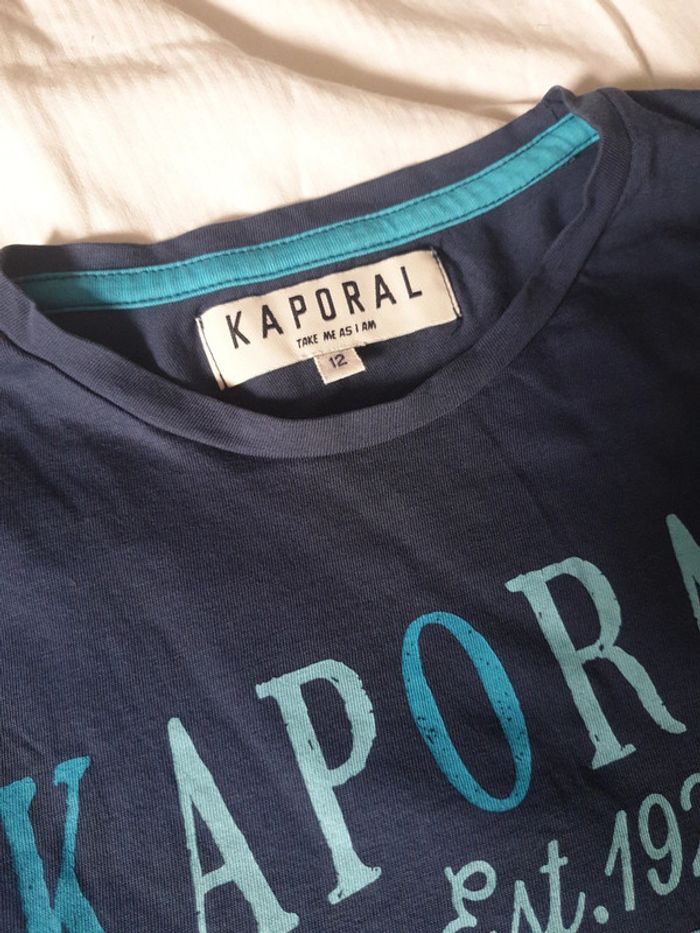 Tee-shirt manches courtes garçon Taille 12 ans marque Kaporal - photo numéro 2