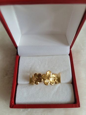 Bague fleurs 🌸 acier inoxydable gold