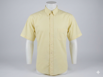 chemise manches courtes jaune Taille L Camaïeu homme (marques à peine visible)