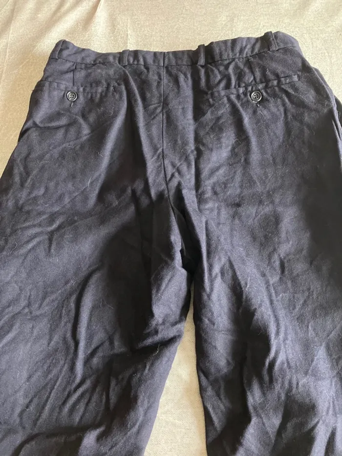 Pantalon habillé Gianni Caporale bleu marine - T. 40 / L - 100% laine - photo numéro 8
