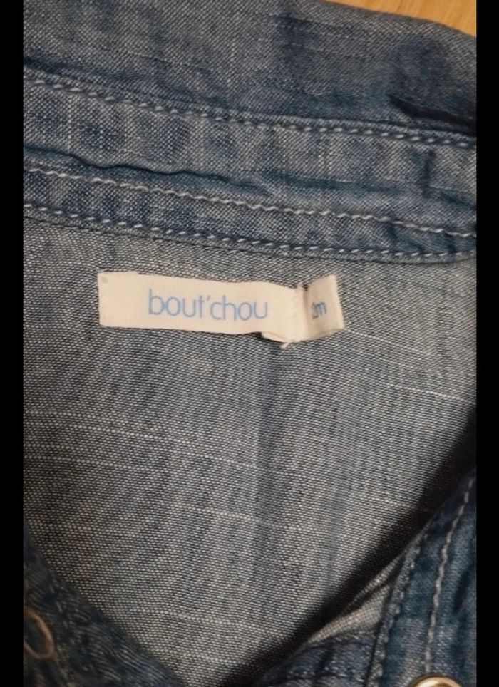 Chemise bébé en jean léger - photo numéro 5