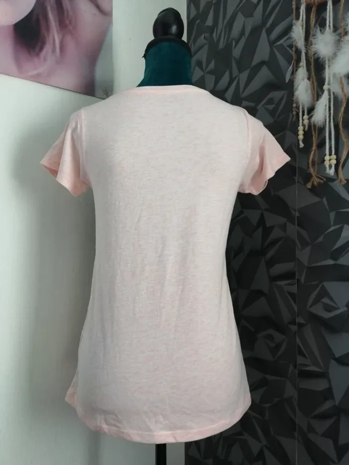 Tee-shirt rose clair disney avec imprimé mickey noir / la halle / (M) - photo numéro 2