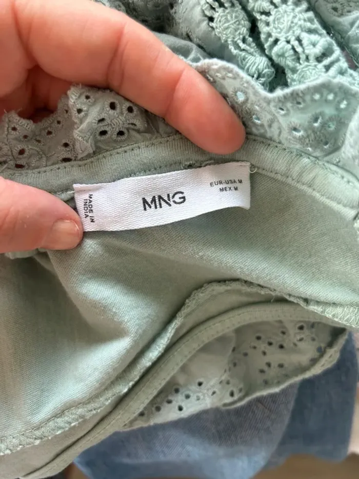 Mango Top vert d’eau coton – Taille 38 – Très bon état - photo numéro 7