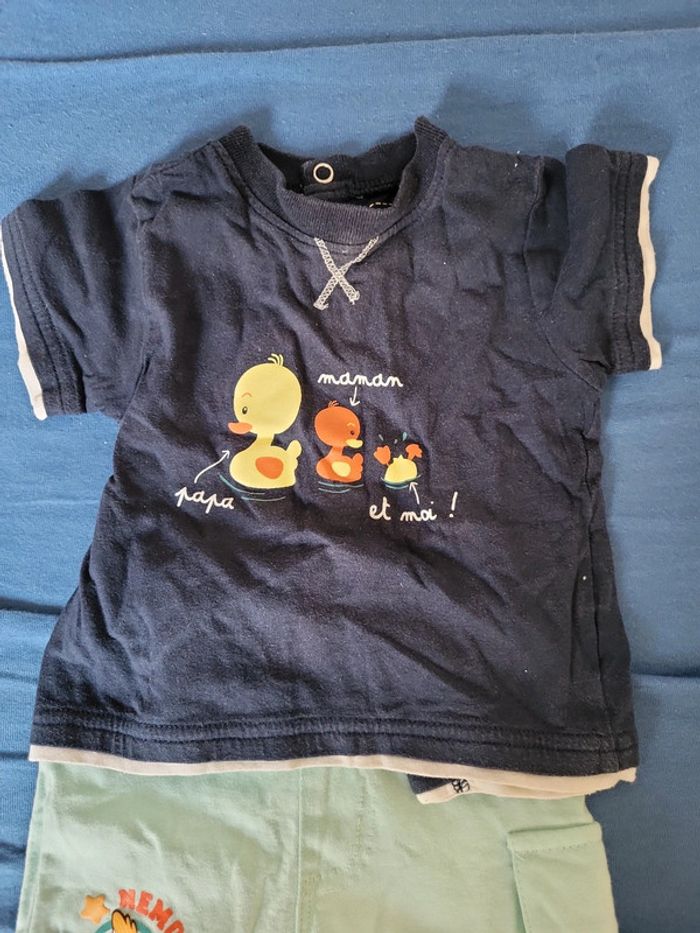 Ensemble short nemo et t shirt canard - photo numéro 2