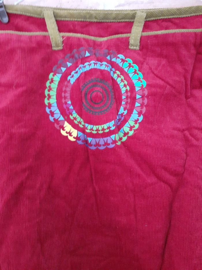 Sarouel en velours noir et rouge - T. XL - photo numéro 2
