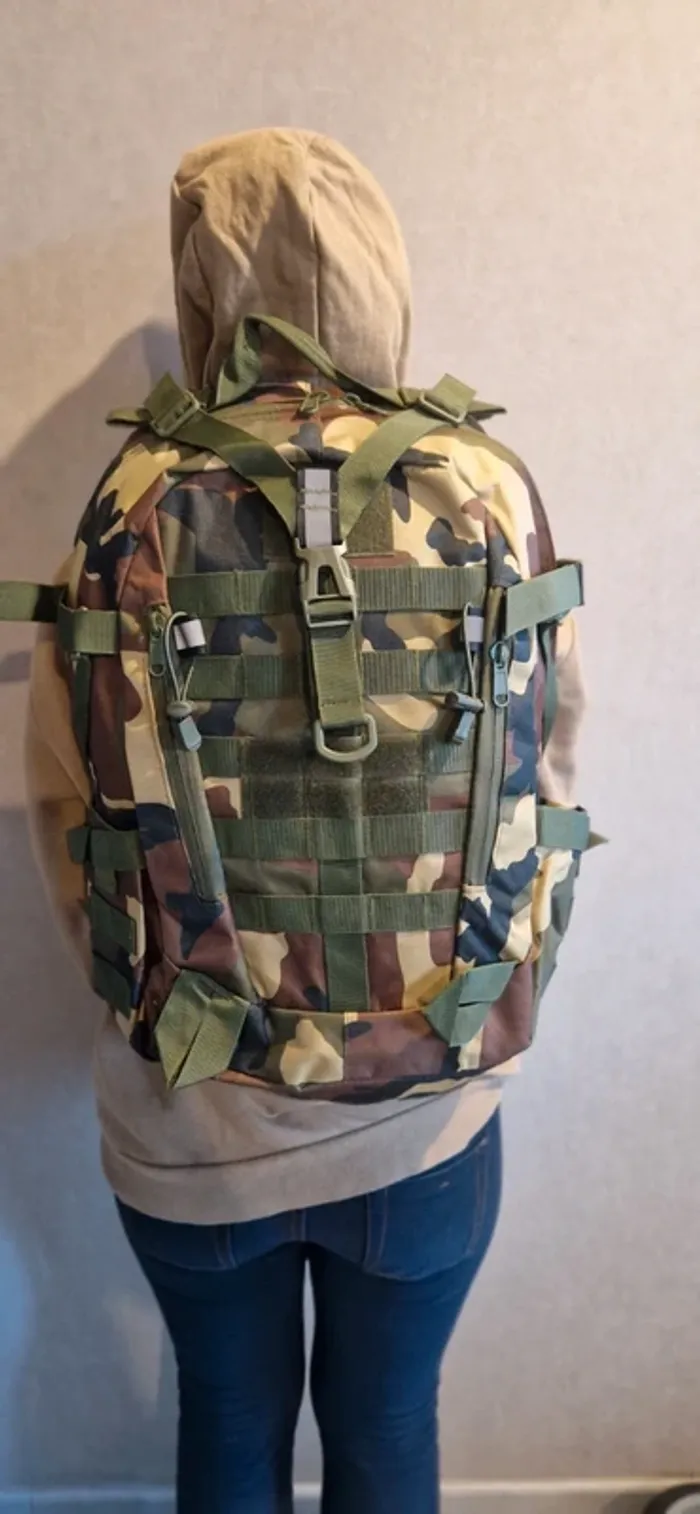 Sac à dos multipoches tactique camouflage 25l - photo numéro 2