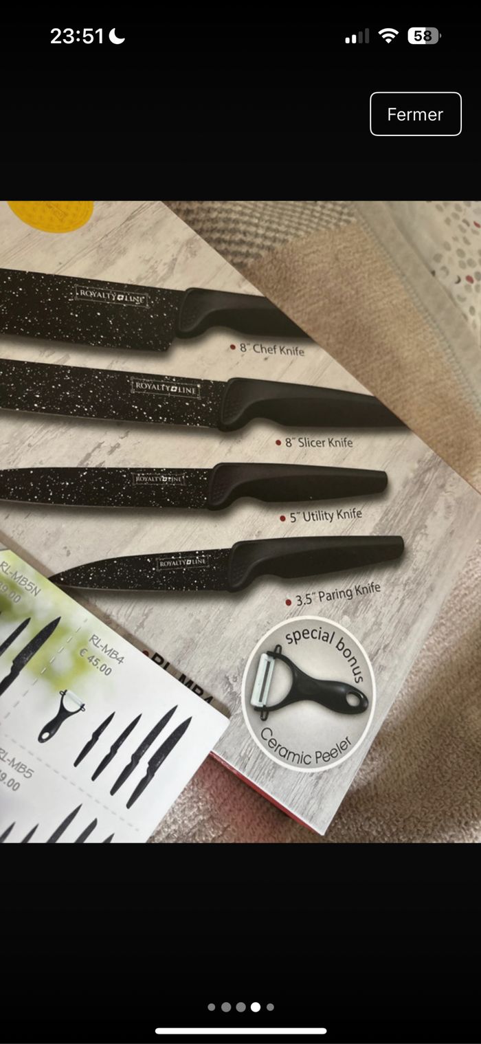 Coffret couteaux de cuisine - photo numéro 3