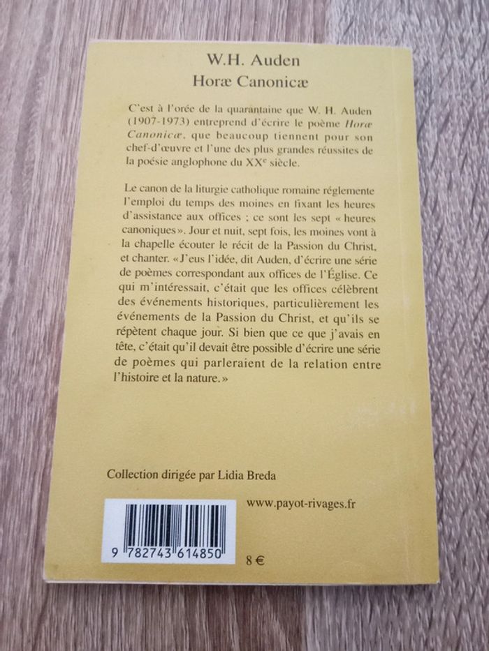 W.H. Auden 🪅 Horae Canonicae - photo numéro 2