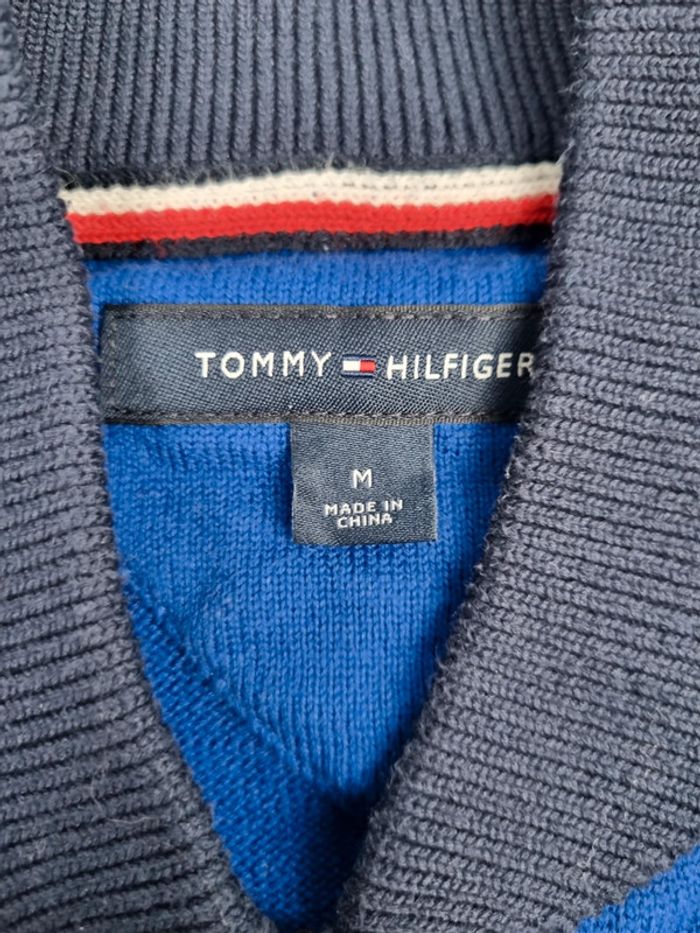 Veste zippée Tommy Hilfiger – Bleu & Blanc – Taille M Hommes (mesures en photos) - photo numéro 6