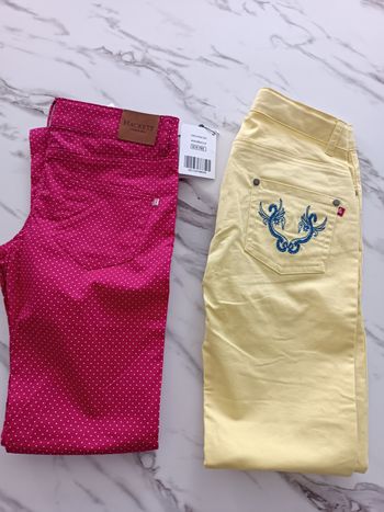 2 pantalons fille taille 10 ans