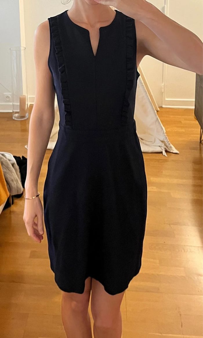 Robe sans manche à volants bleu marine Kookai - photo numéro 3