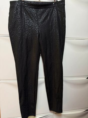 Pantalon noir léopard irisée style legging taille 46 yessica c&a