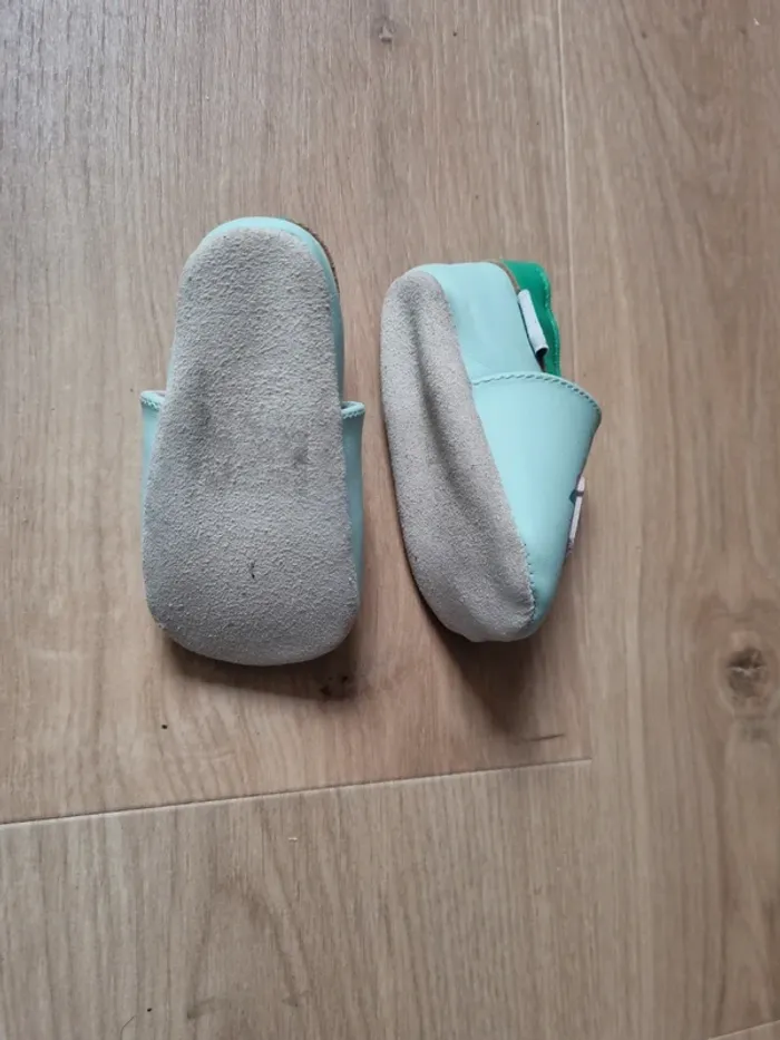Chausson cuir bébé - photo numéro 3