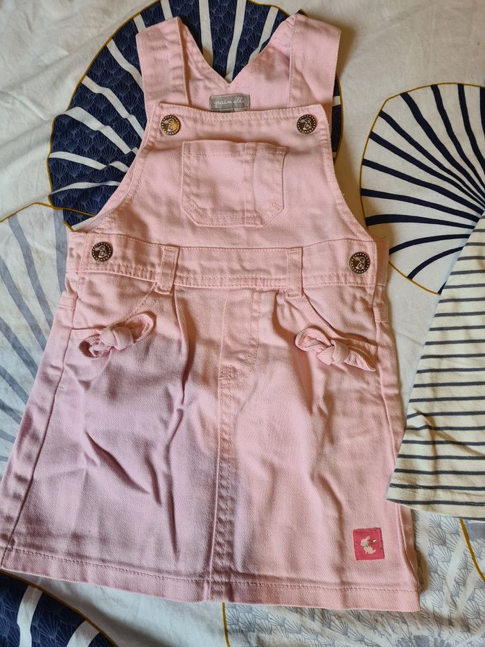 Lot 2 robes. 18 mois. Rose grain de blé. Grise Tim pouce. - photo numéro 2