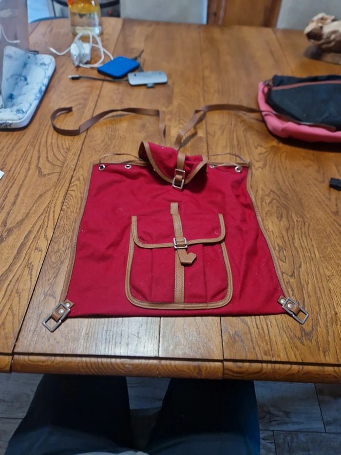 Sac a dos tissus cuir Just Campagne