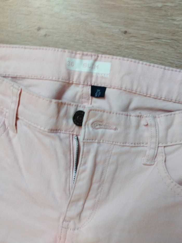 Pantacourt slim rose nude 36 kiabi - photo numéro 3