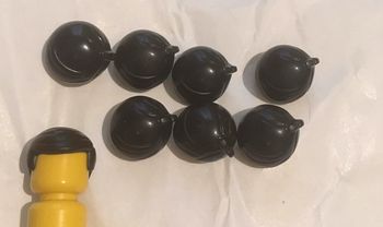 Lot de 4 perruques noires (cheveux) lego (uniquement les cheveux)