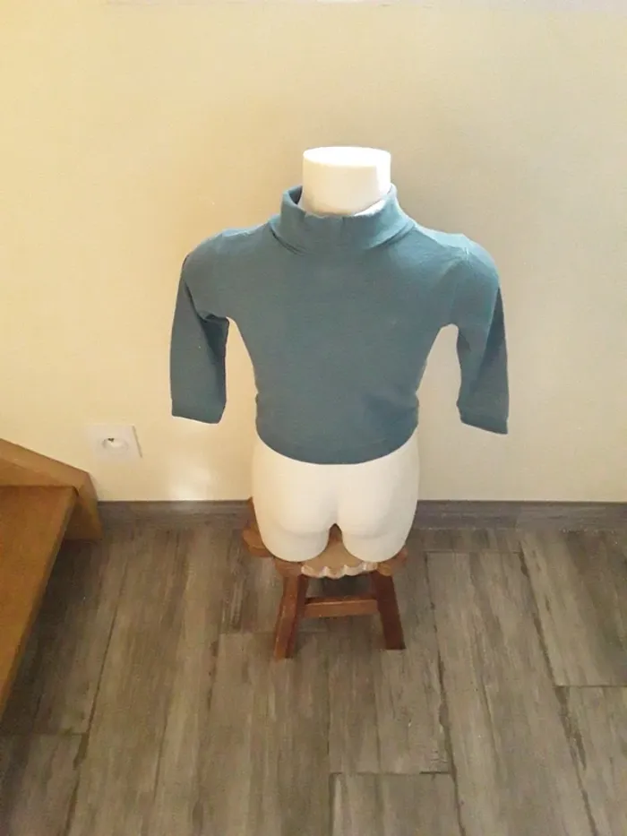 Tee-shirt manches longues à col roulé 3 ans (90/97 cm) - photo numéro 4