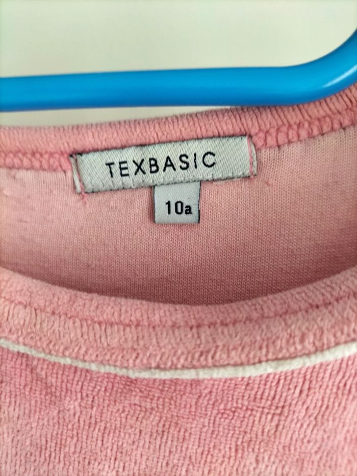 Pyjama 2 pièces fille en velours rose tex basic 10 ans - photo numéro 5
