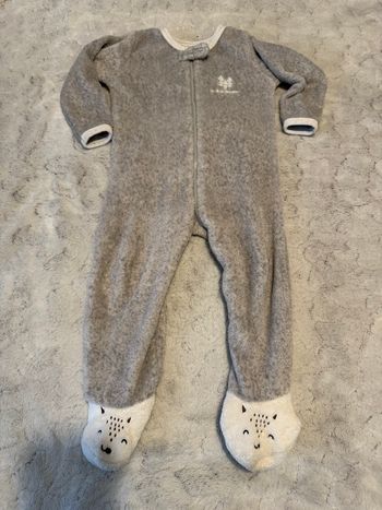 Dors-bien pyjama velours gris - Primark baby - 24/36 mois