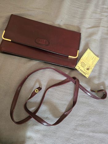Sac bandoulière cuir 🍒vintage années 60🍒
