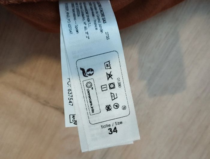 Jean XS taille haute et bas évasé Cache Cache marron clair - photo numéro 8