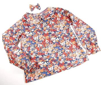 Blouse en Liberty Thorpe avec pince Aline et ses bobines