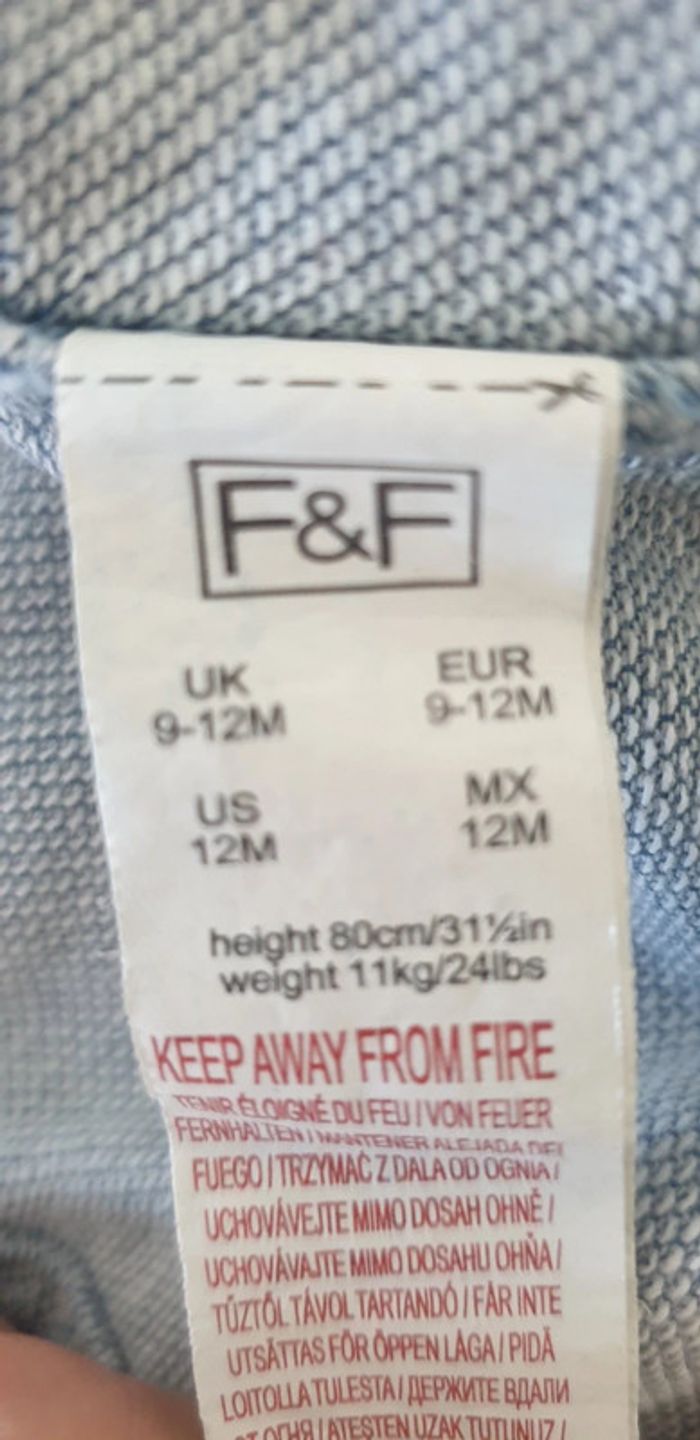 Veste en jeans bébé fille 9-12 mois - photo numéro 4