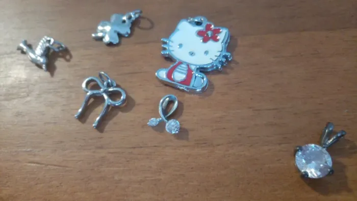 Lot de pendentif Hello Kitty trèfle oiseau zirconium - photo numéro 2