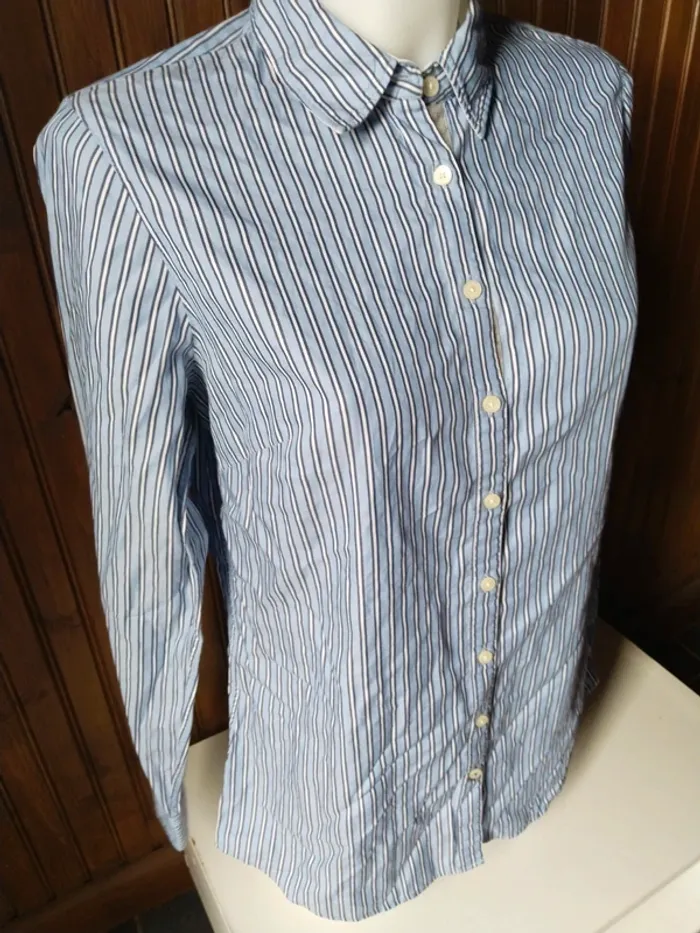 Jolie chemise femme rayée de marque Tommy Hilfiger taille 36 - photo numéro 8
