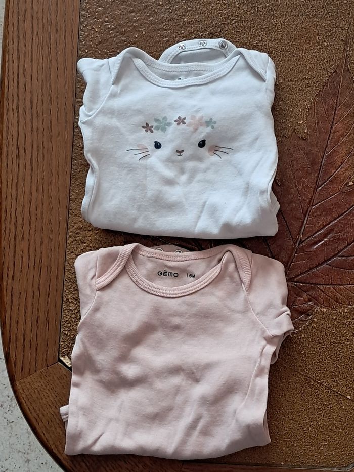 Lot de 2 bodies fille  6 mois
