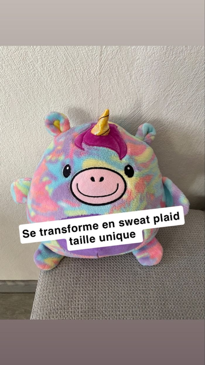 Sweat polaire licorne enfant taille unique