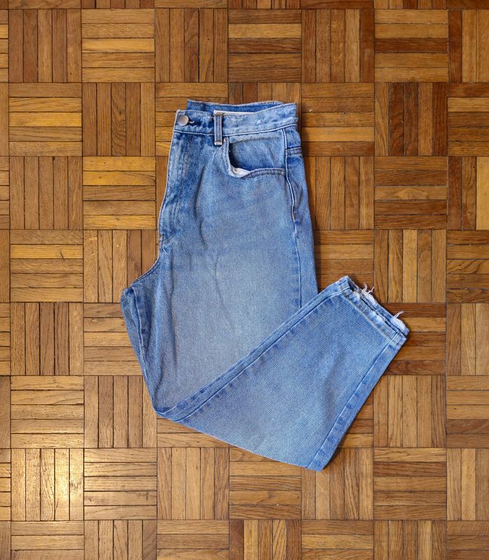 Jean large à taille haute