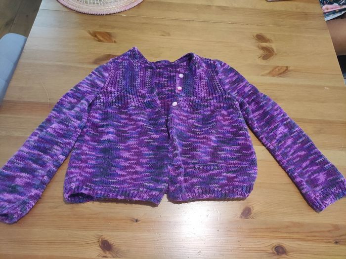 Gilet en laine violet - photo numéro 3