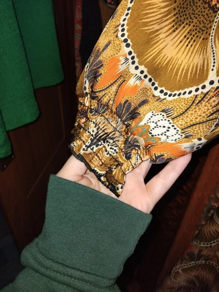 Robe longue avec ceinture manches 3/4 - photo numéro 5