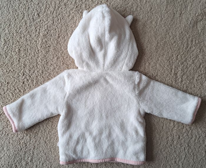Veste polaire blanche In Extenso taille 1 mois - photo numéro 3