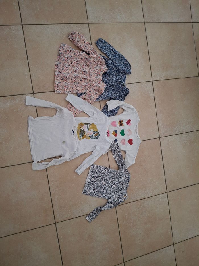 Lot 6 hauts manches longues fille 3 ans été automne