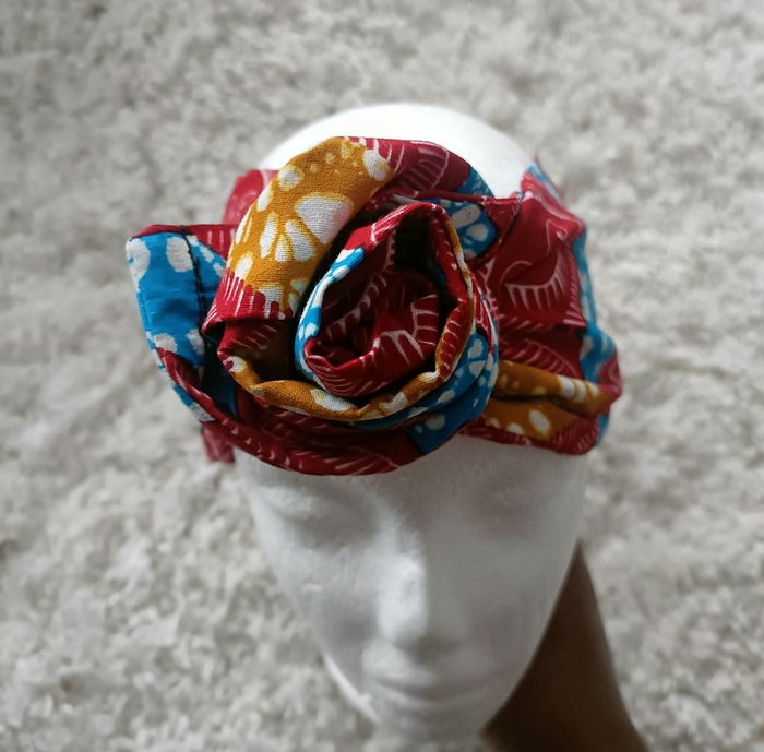 Bandeau en wax avec fil de fer intégré - photo numéro 2