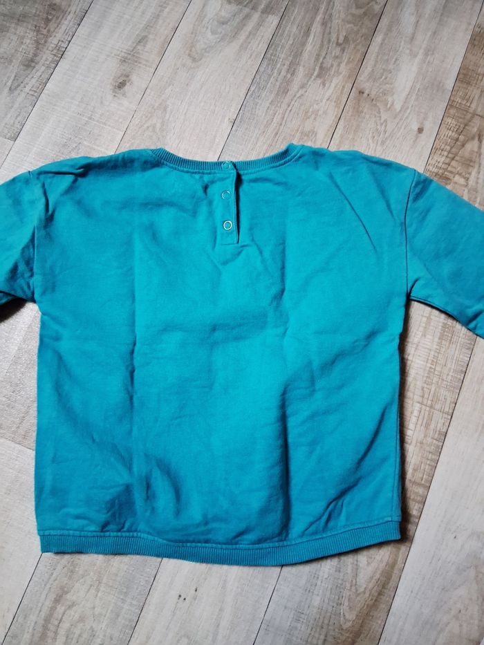 Sweat fille bleu turquoise 6 ans - photo numéro 6