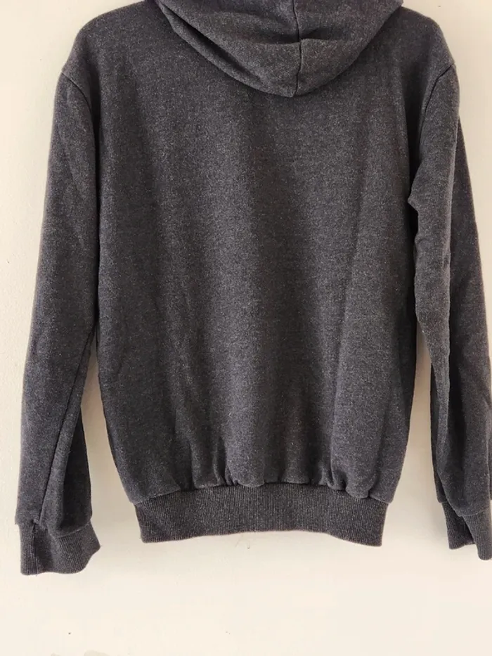 Sweat à capuche noir chiné – Taille S/M - photo numéro 3