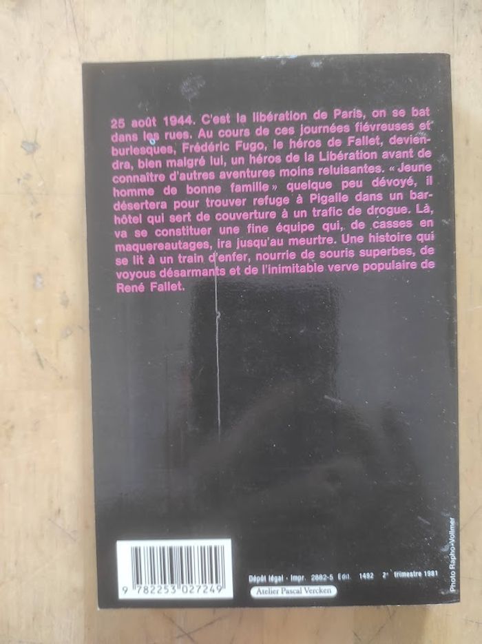 Pigalle René Fallet Livre de Poche 1981 - photo numéro 3
